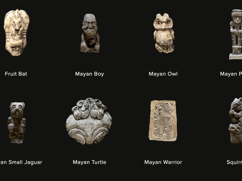 Mayan artifacts reproduced by Manuel