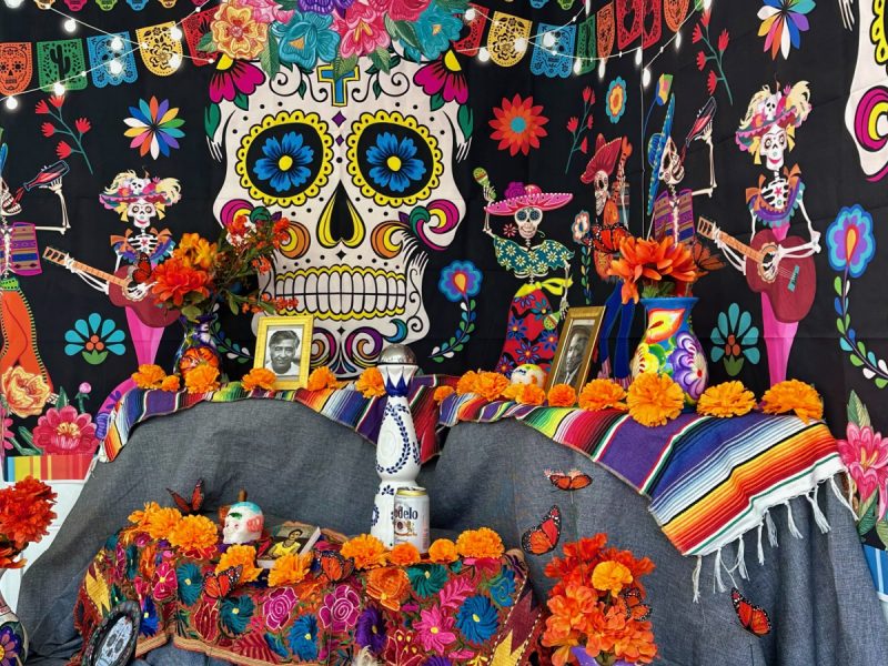 Skulls and other decorations for dia de los muertos