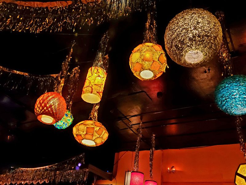 Five colorful orbs.