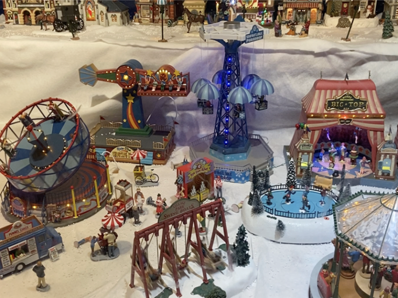 A village window scene