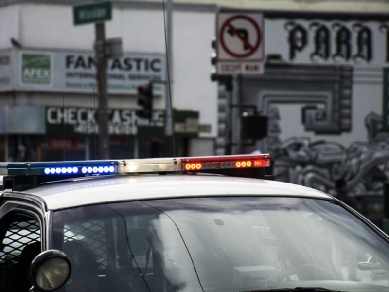 Police car's sirens.