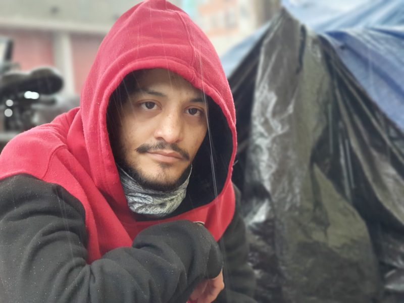 Toni Machada, a resident of the homeless encampment behind Best Buy