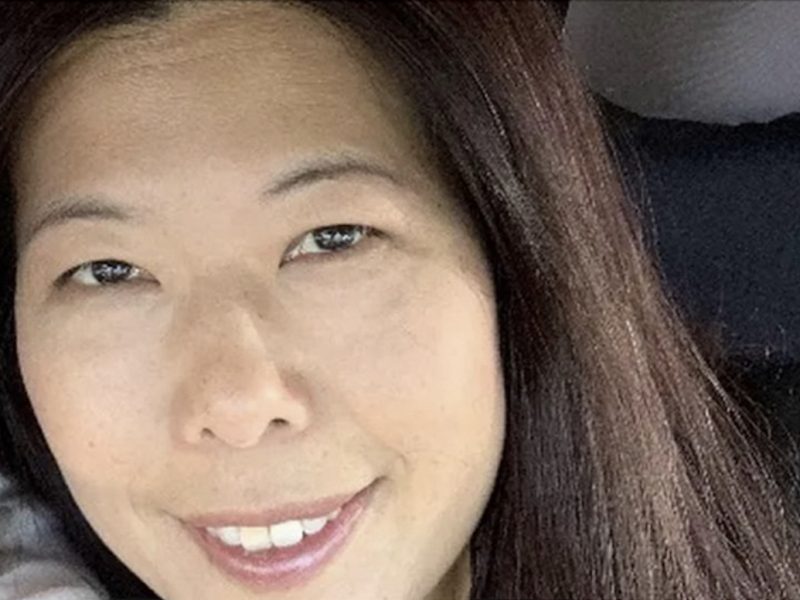 An Asian woman's face