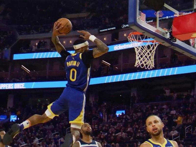 Gary Payton II in a game in 2021.