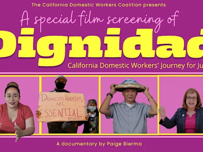 The banner of a documentary film on domestic workers.