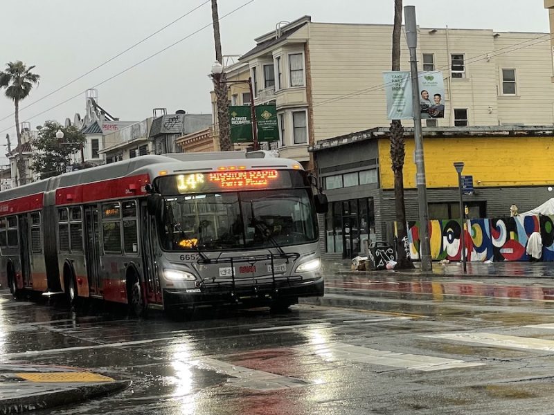 Muni bus on Mission.