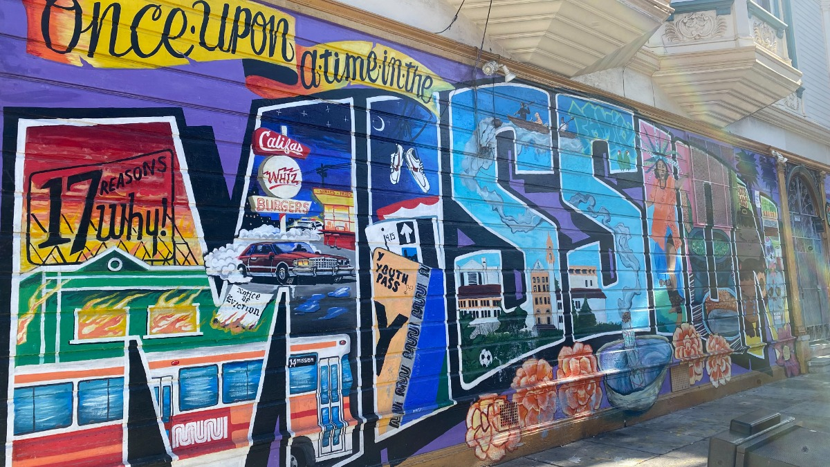 Wall painting at the Mission