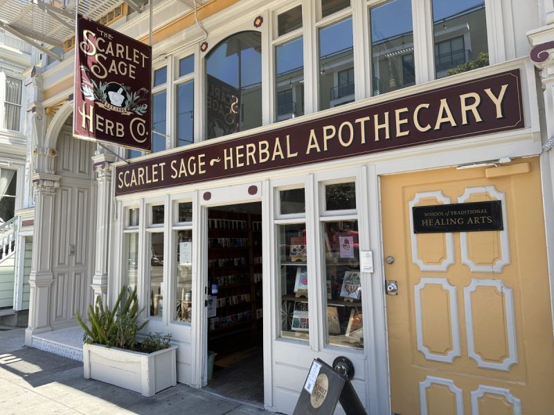 The storefront of Scarlet Sage at 1193 Valencia St.