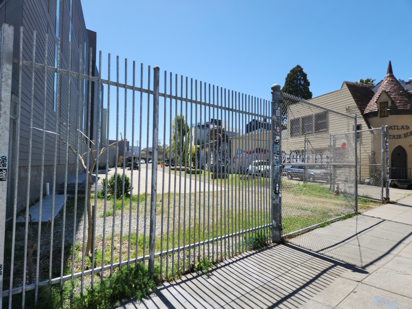 The fence at the northeast corner of parcel 36.