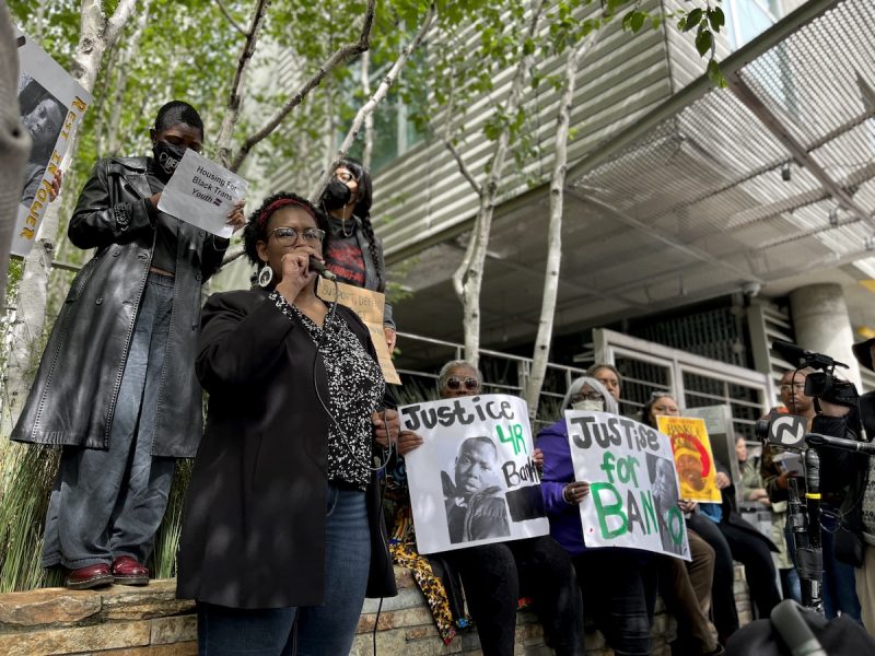 speaker microphone protest