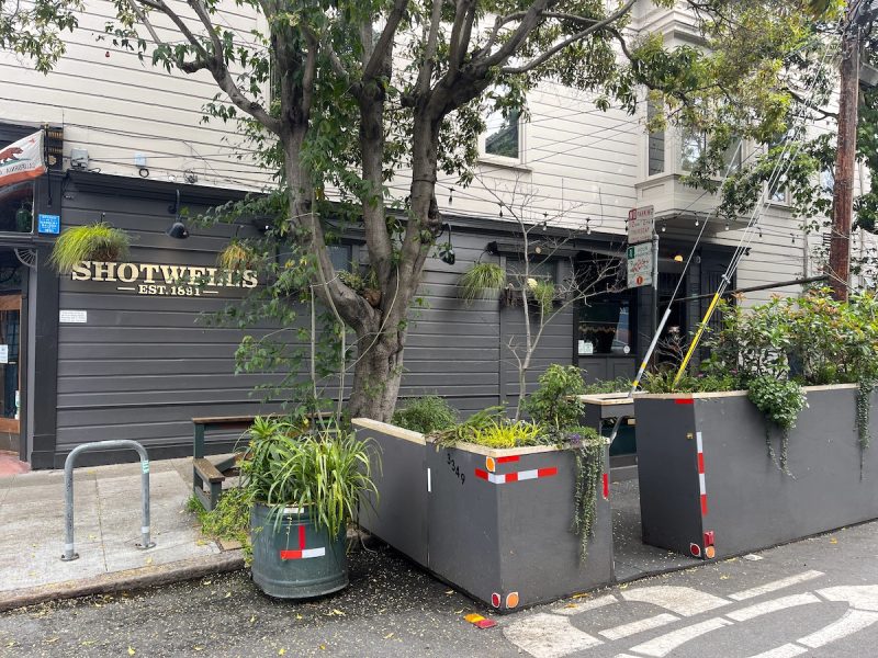 plants tree bar parklet corner
