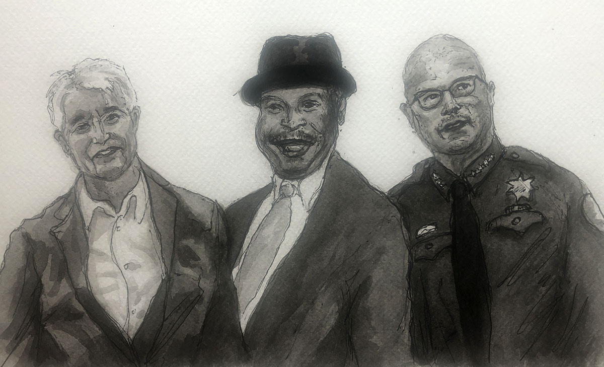 George Gascón, Earl Sanders, and Greg Suhr. Together they've cost the city millions of dollars in settlements.