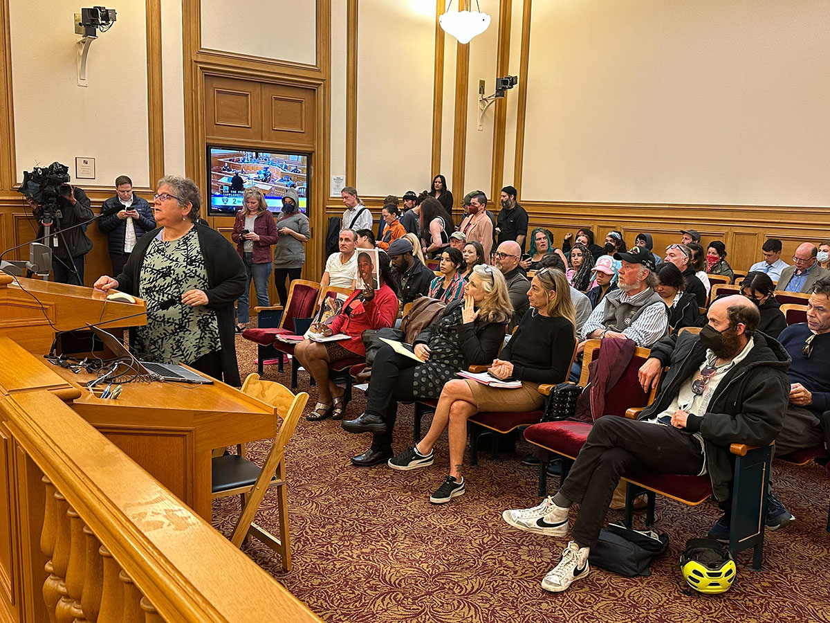 Parents and sitting in the Police Commission.