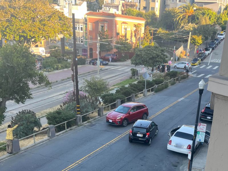 Car that flew over Sanchez stairs was carjacked, witness says