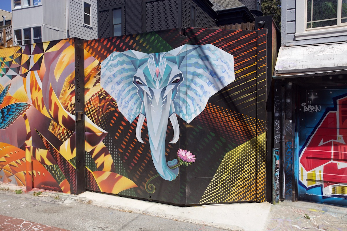 elephant mural