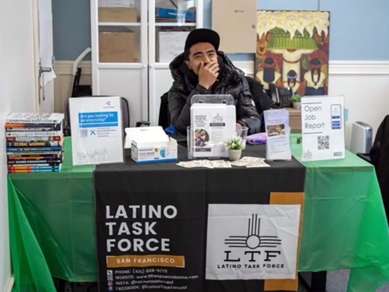 The victim of the Mission Rec Center killing, Damien Gonzalez, at a Latino Task Force event.