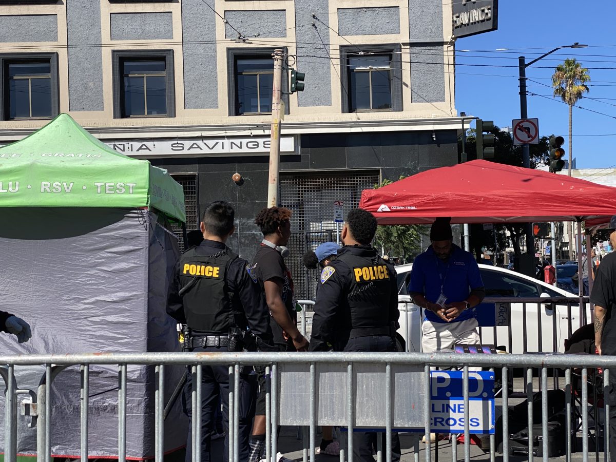New barricades erected at 16th St. BART Plaza to deter vendors