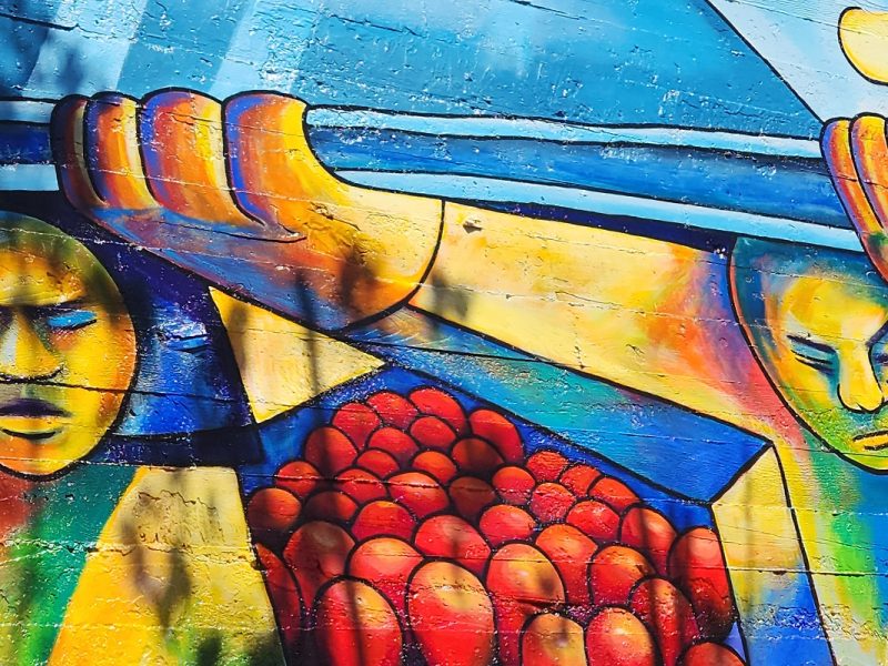 Close-up of the 24th and Mission mural.