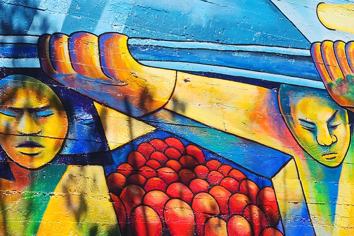 Close-up of the 24th and Mission mural.