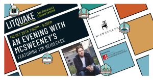 A flyer for an evening with mcsweeney's.