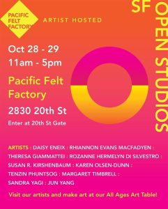 A poster for the pacific felt factory in san francisco.