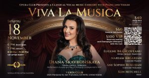 The flyer for viva la musica.