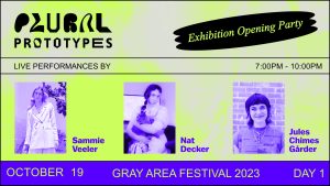 A poster for the grey area festival.