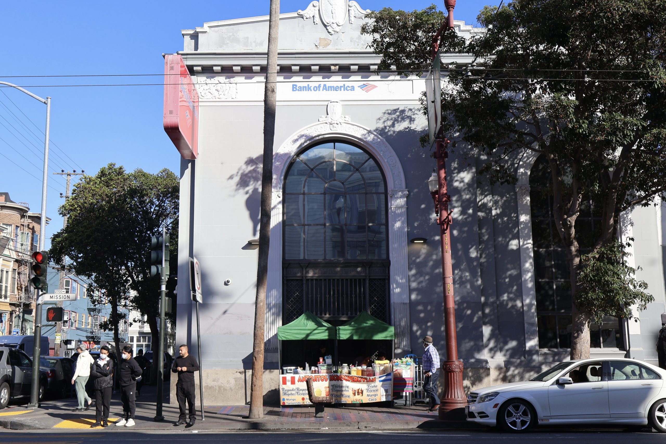 A building with trees in front of it.
