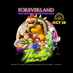 A poster for the foreverland halloween party.