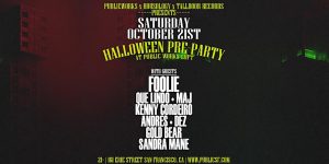A flyer for a halloween pre party.