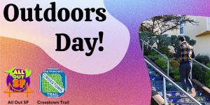 A poster with the words outdoors day on it.