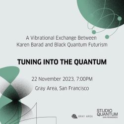 A flyer with the words turning into the quantum.