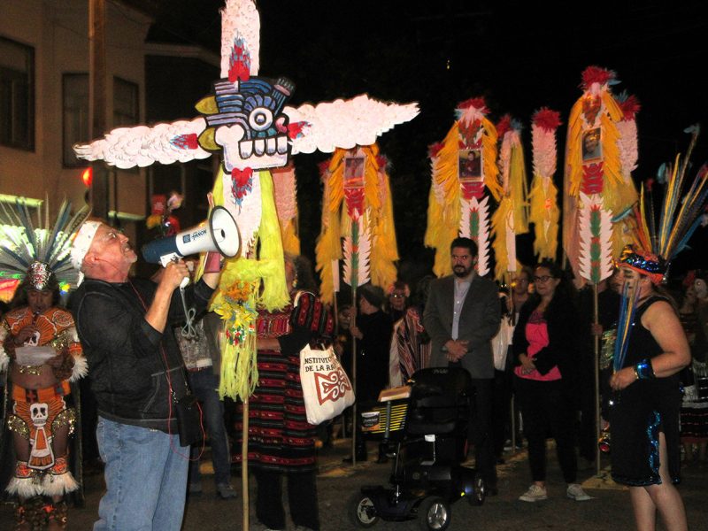 A man holding a megaphone.