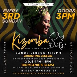 A flyer for a kimbaba party.