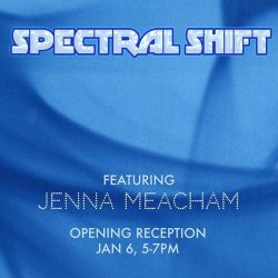 A poster for spectral shift featuring jennifer meacham.
