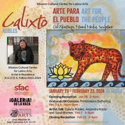 A flyer for the art of el pueblo and the people.