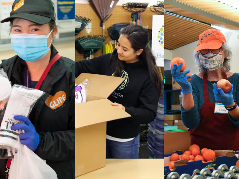 Photos of volunteers.