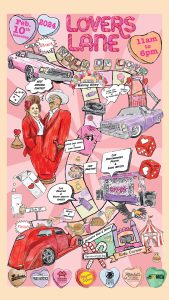 Valentine's day lovers latté poster.