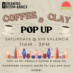 Coffee and clay pop up.
