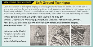 A flyer for a workshop on soft ground technique.