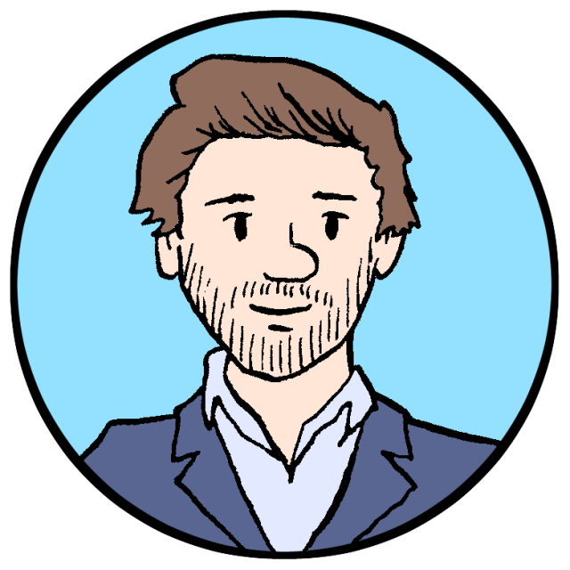 A cartoon District 3 candidate Matthew Susk
