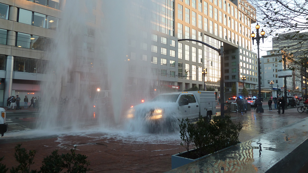 A fire hydrant on a city street.