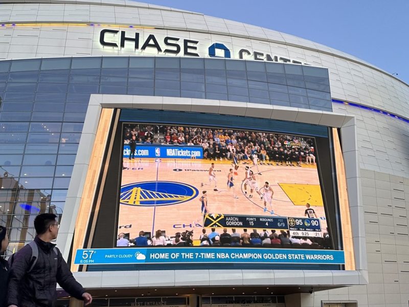 The Warriors at Chase Center in San Francisco