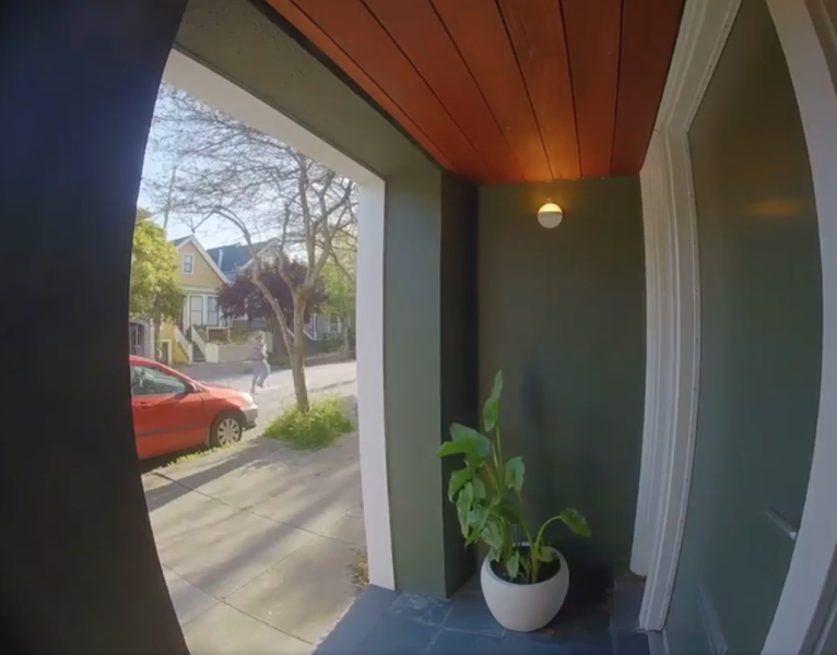 A screenshot from a resident's Nest footage shows the unknown man who assaulted a woman while she was out on a run near Holly Park. Three others have experienced a similar attack in broad daylight in Bernal Heights in the last couple of weeks.