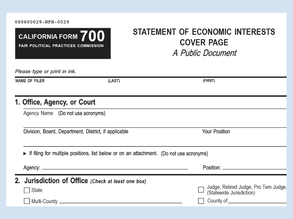 450+ San Francisco officials have not disclosed financial interests