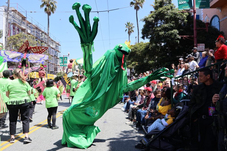 Mission Local's Joe Eskenazi, dressed up as a frog at Carnaval. 