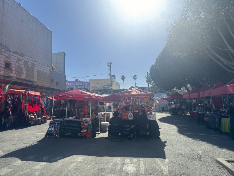 La Placita looks empty on a sunny day. Vendors say that business has been just as slow since they transitioned from El Tiangue to La Placita.