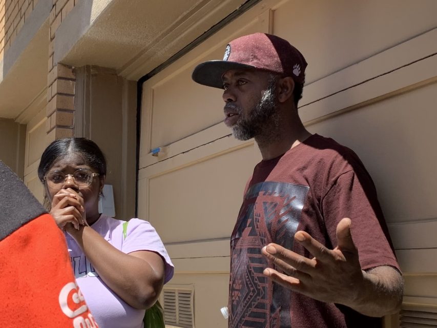 Dog walker Terry Williams near his home. 
