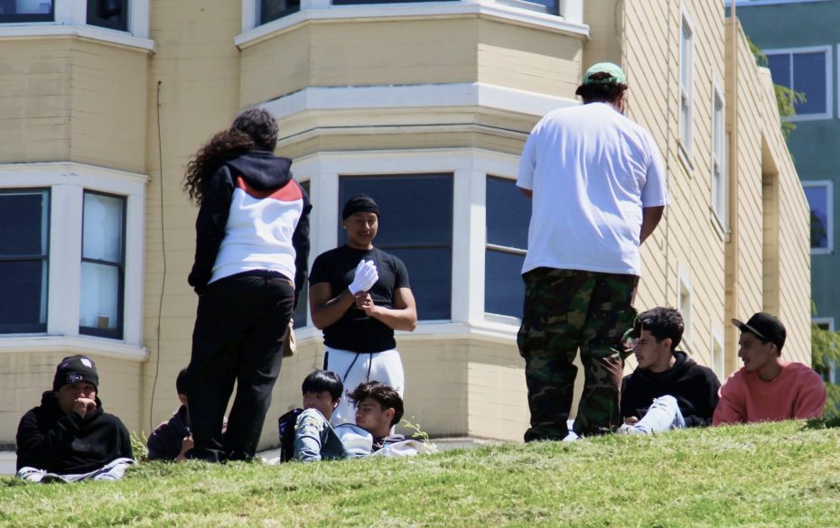 Luis Manuel Arguello-Inglis' family and friends have been gather at Dolores Park to tend his altar. 
