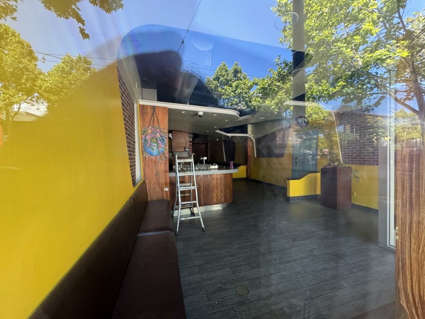 The inside of Los Amigos looks empty. Neighbors said the restaurant closed a few weeks ago because of slow business and high rent, on Monday June 24, 2024. Photo by Oscar Palma.